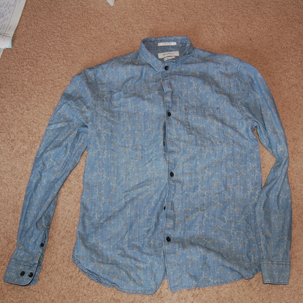 Leaf Pattern Button Up
